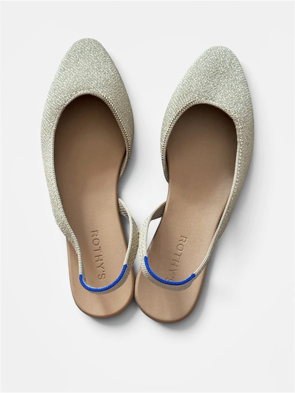 Rothy's The Almond Slingback Flats Gold US 10.5